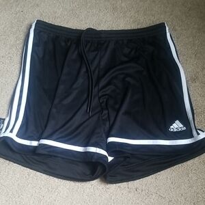 Adidas Black Shorts with White Accents
